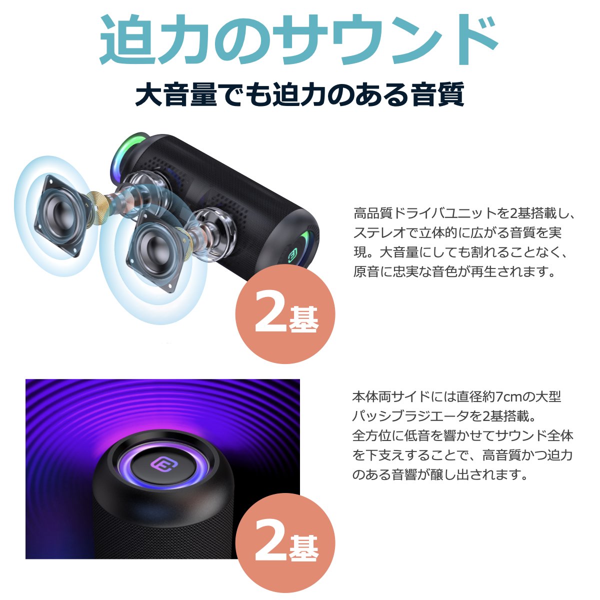 【公式・まとめ売り】40s 高音質 Bluetoothスピーカー CW1L 12個 箱売 バルク販売 大音量 重低音 防水 ワイヤレススピーカー ゲーミング SDカード LED ハンズフリー 法人 お得