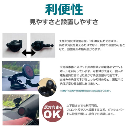 ワイヤレス充電器 取付器具 ブラケット CMS1対応 角度調整 （タイプC）