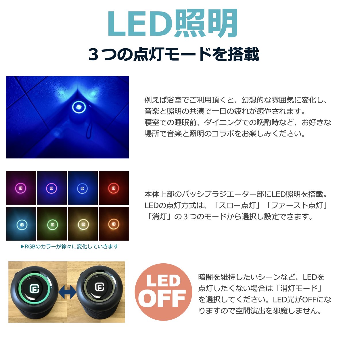 コンパクト Bluetoothスピーカー CW1LC（2個セット）