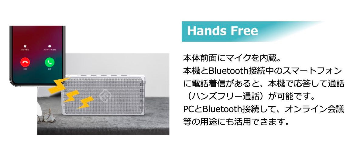 【2台セット】防水 堅牢 Bluetoothスピーカー HW2