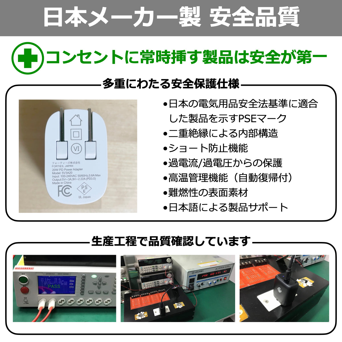 公式ストア】40s USB PD Type-C 20W ACアダプタ iPhone 急速充電 5V3A